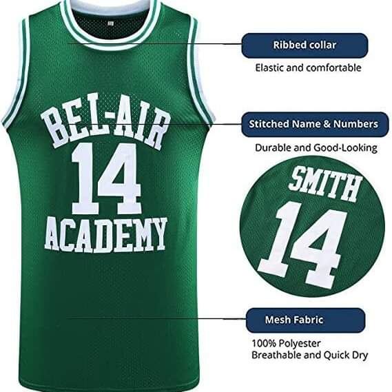 Bel-Air Academy basketball jersey, green